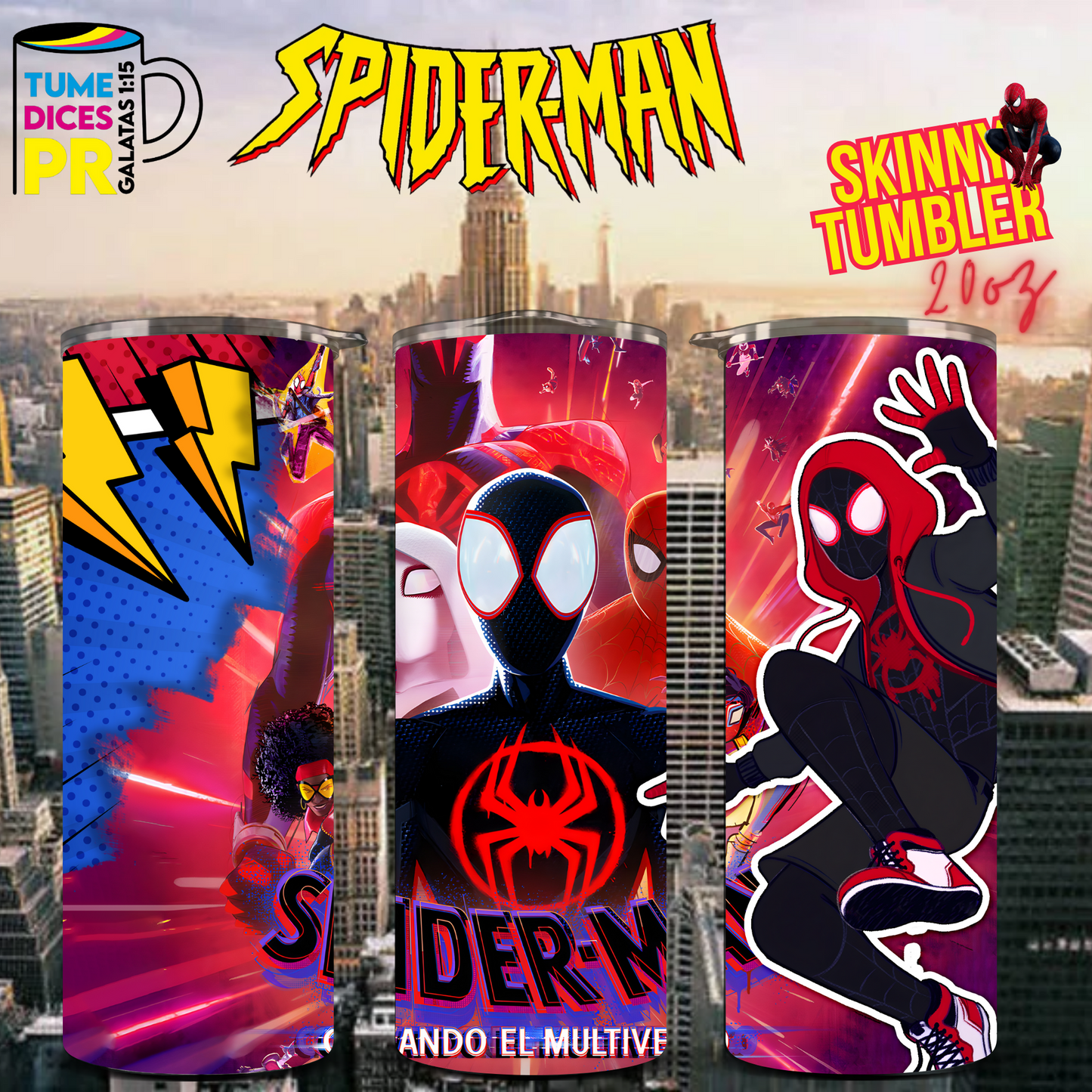 SPIDERMAN Skinny Tumbler