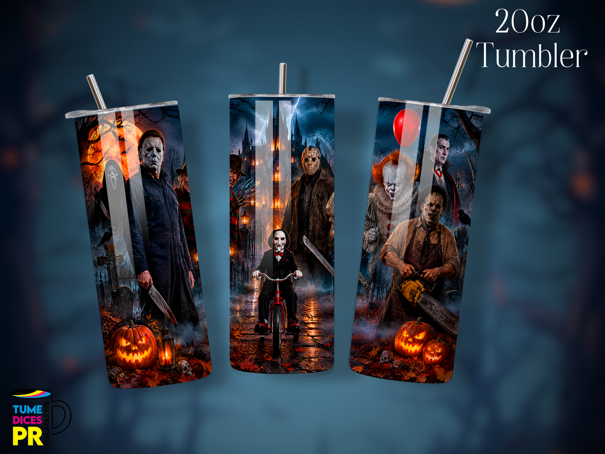 Tumbler Halloween 1 Skinny 20 oz | Personalizable | Mantiene frío y calor