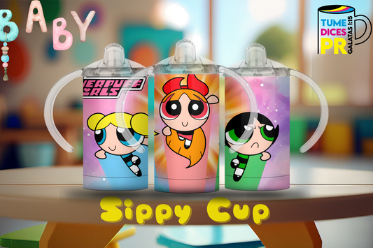 Sippy Cup Chicas Superpoderosas 4 12 oz | Acero inoxidable | Con sorbeto