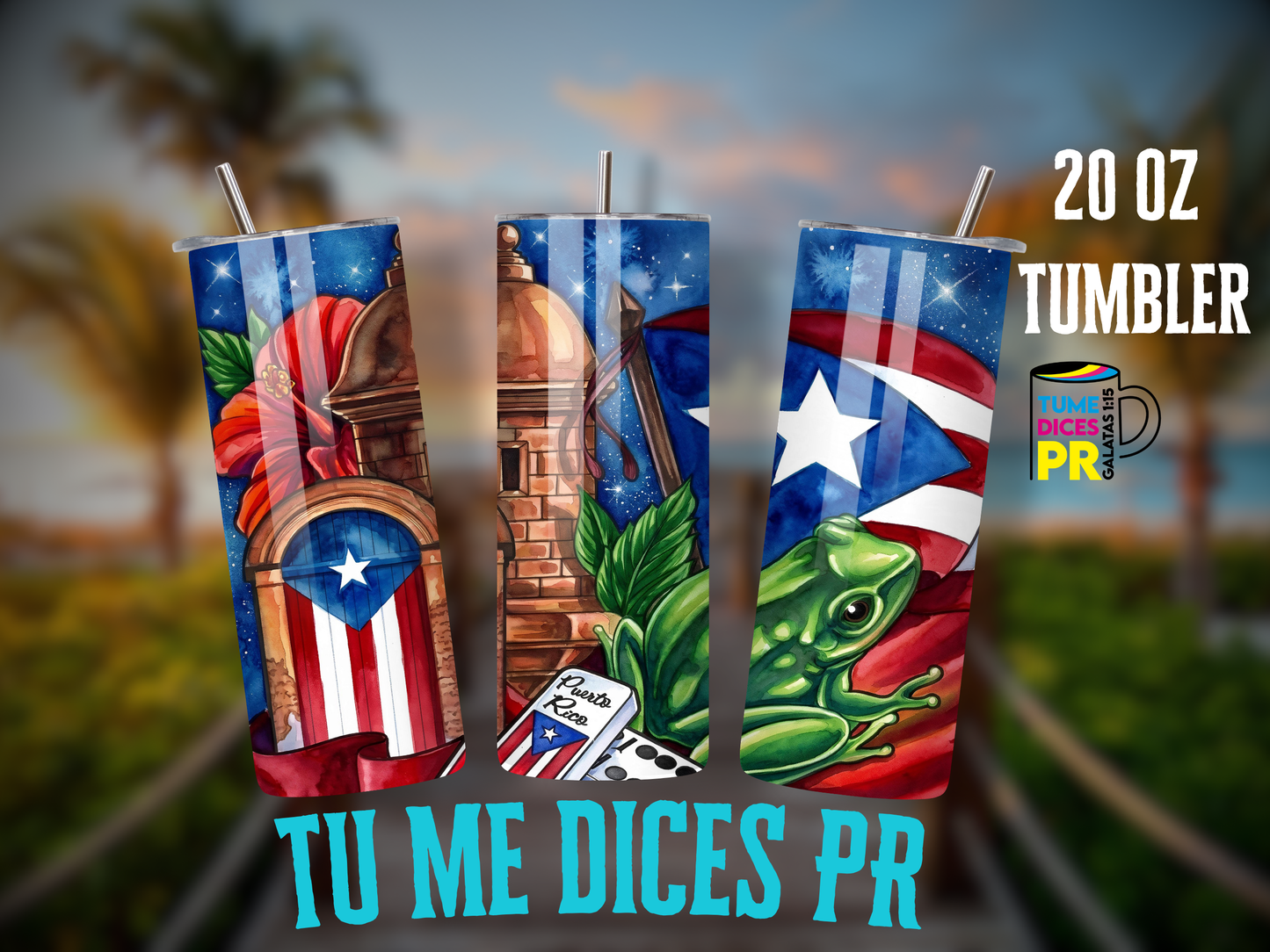 PUERTO RICO 3 Skinny Tumbler