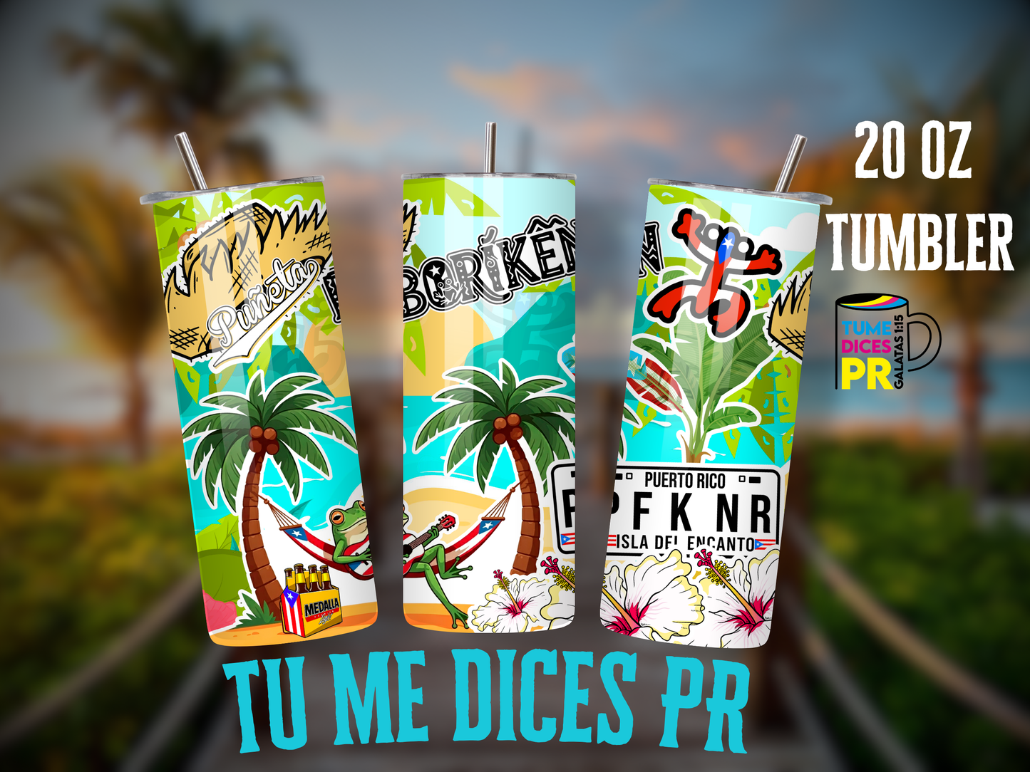 PUERTO RICO 3 Skinny Tumbler