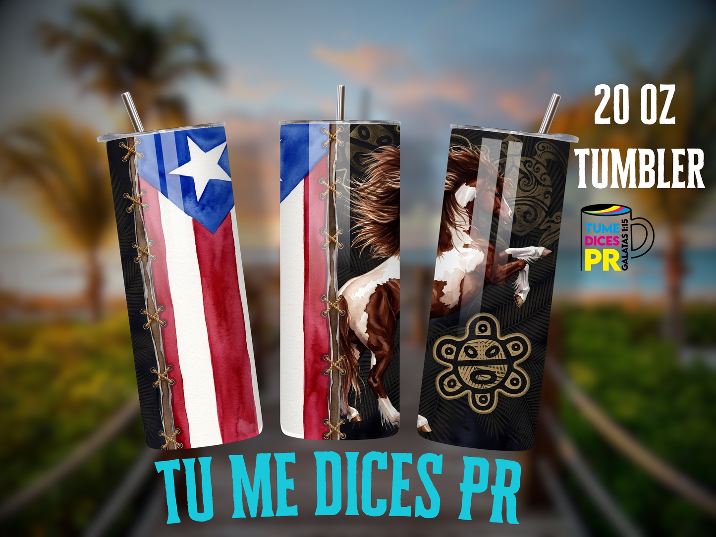 PUERTO RICO 3 Skinny Tumbler