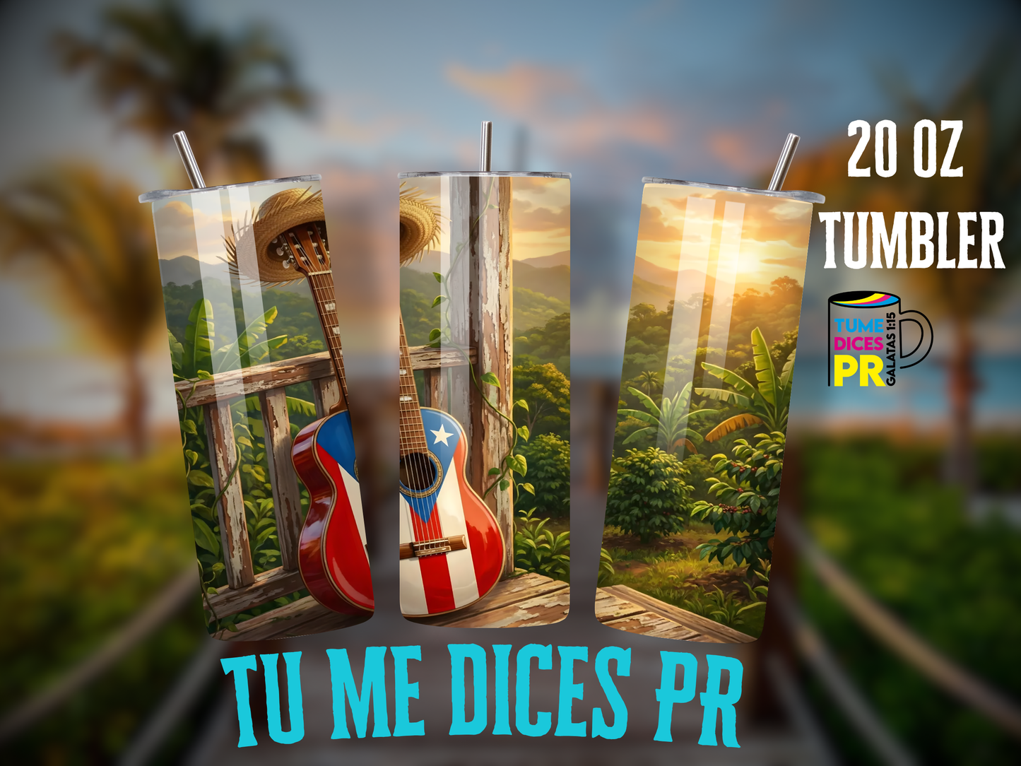 PUERTO RICO 3 Skinny Tumbler