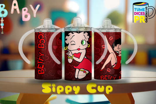 Sippy Cup Betty Boop 12 oz | Acero inoxidable | Con sorbeto