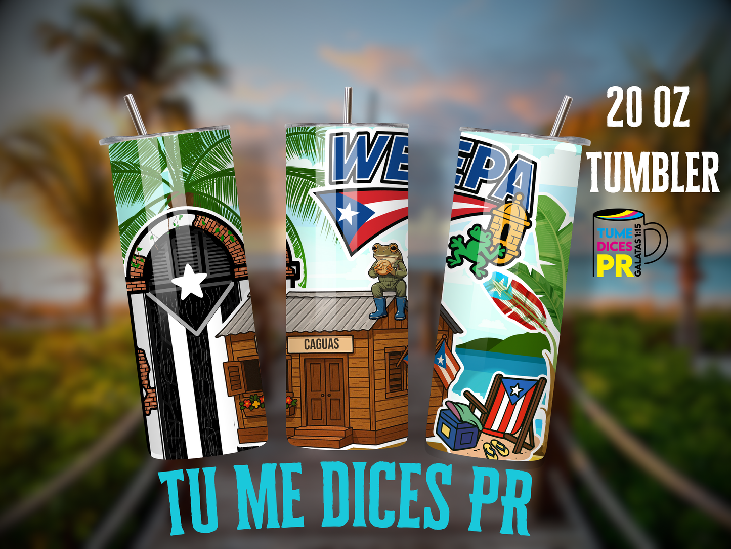 PUERTO RICO 3 Skinny Tumbler