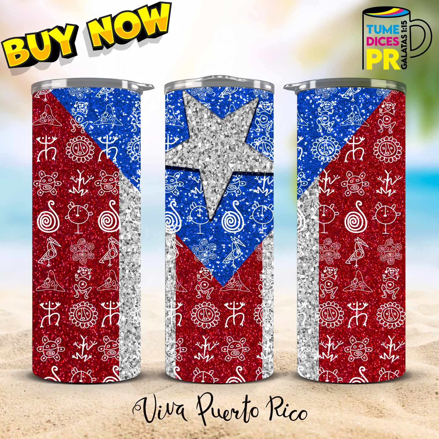 PUERTO RICO Skinny Tumbler