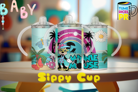 Sippy Cup Minnie Mouse 12 oz | Acero inoxidable | Con sorbeto