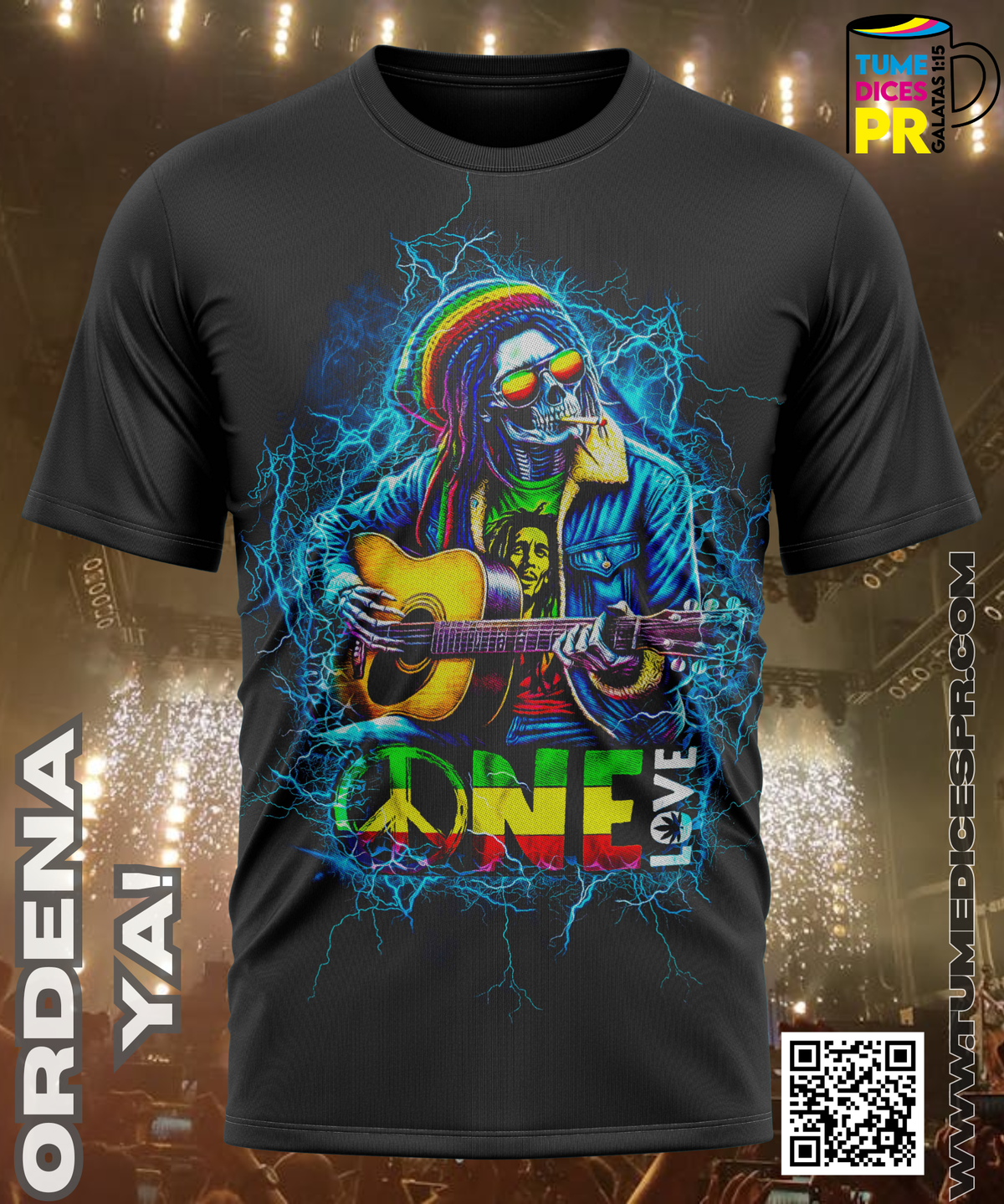 Camiseta BOB MARLEY | Algodón y poliéster | Tallas S–XL