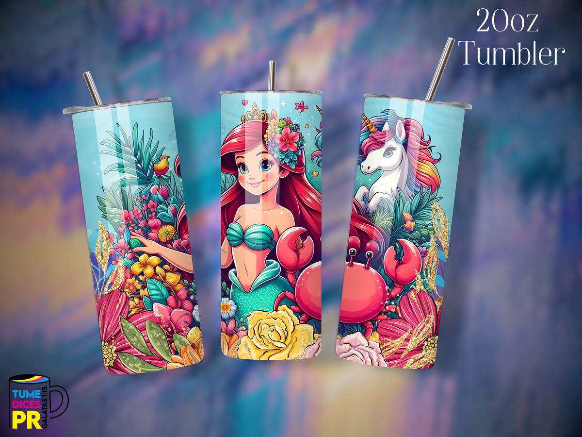 Tumbler Mundo Mágico 1 Skinny 20 oz | Personalizable | Mantiene frío y calor