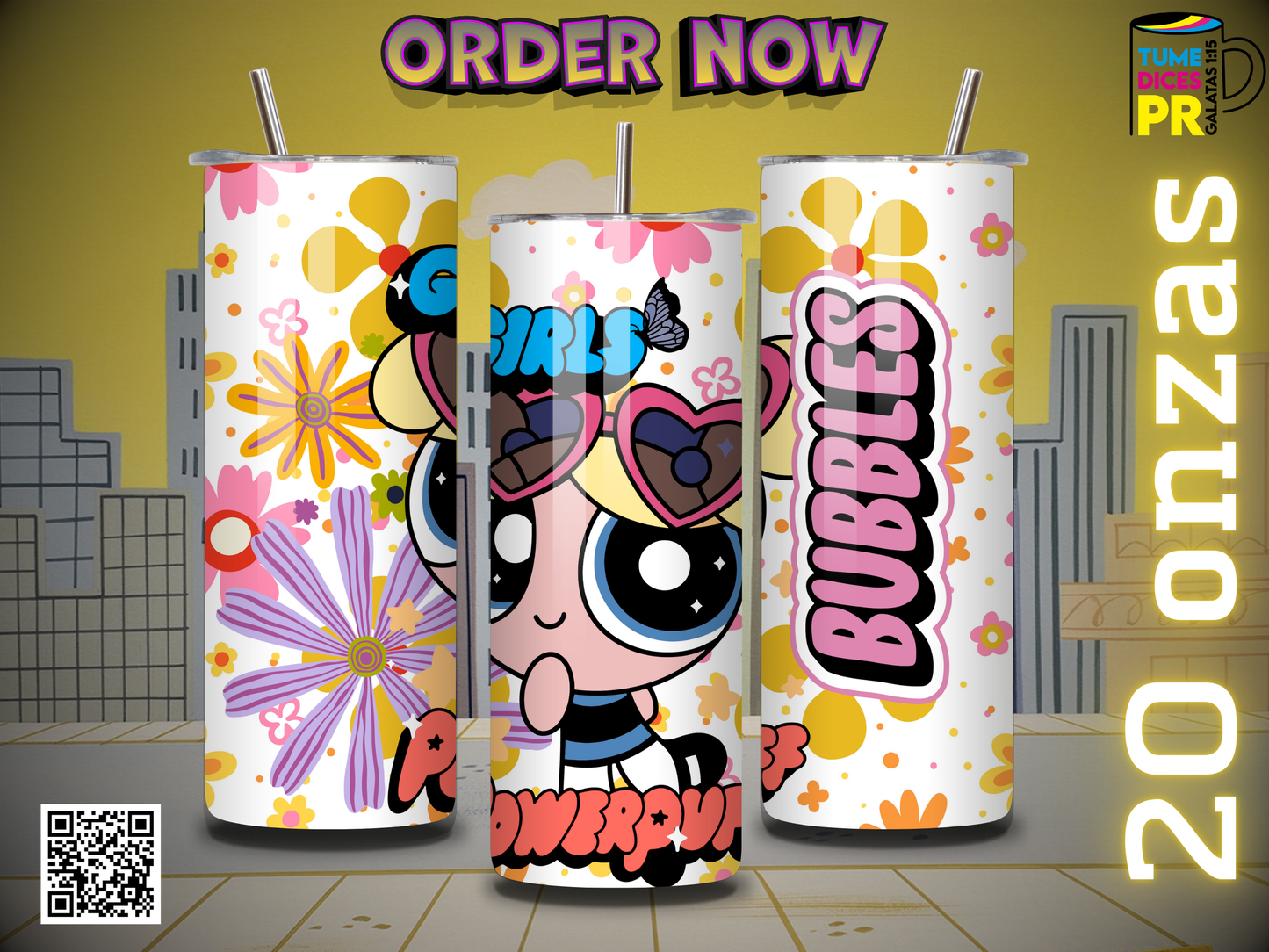 POWERPUFF GIRLS Skinny Tumbler