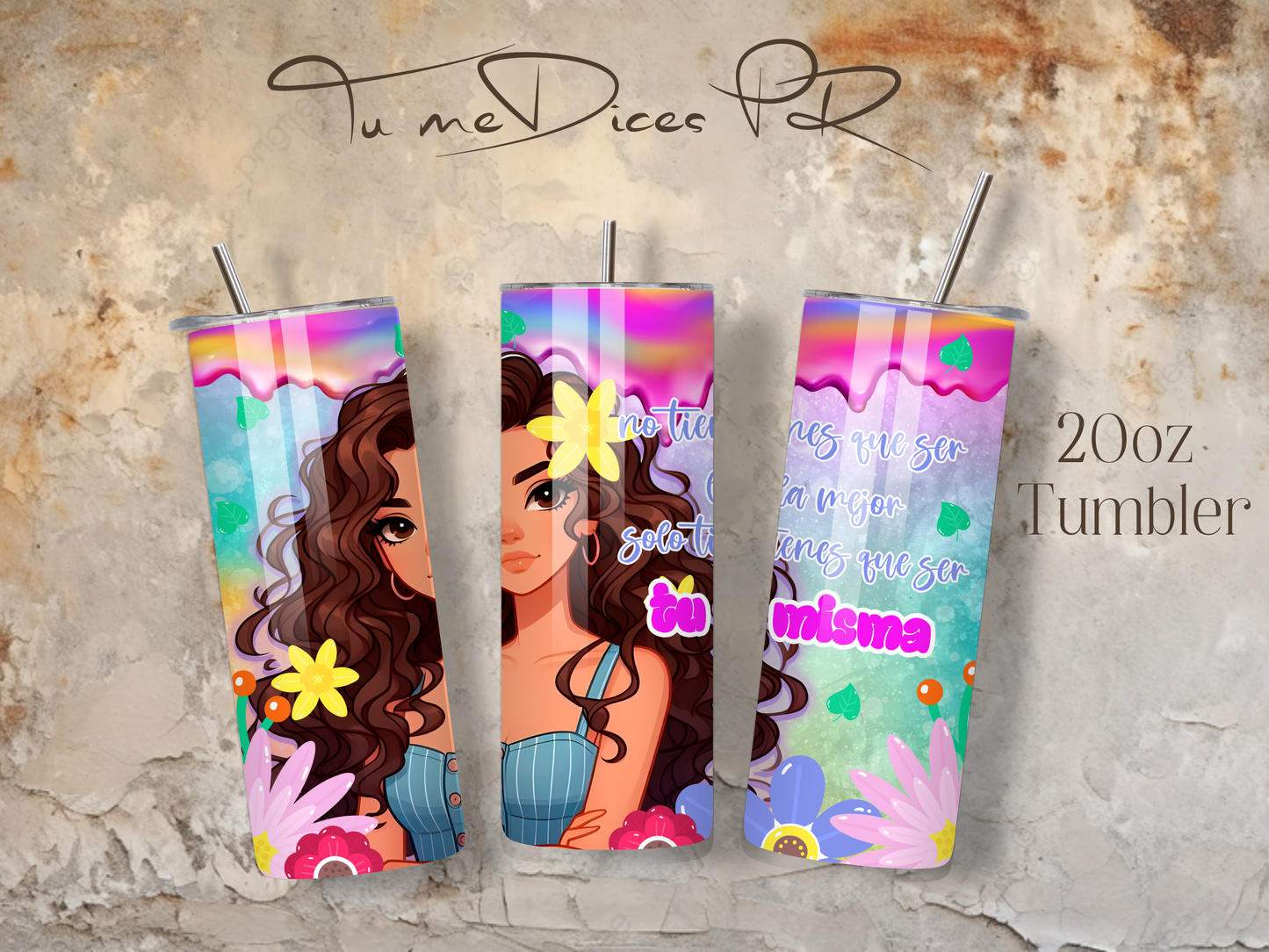 MENSAJES POSITIVOS Skinny Tumbler