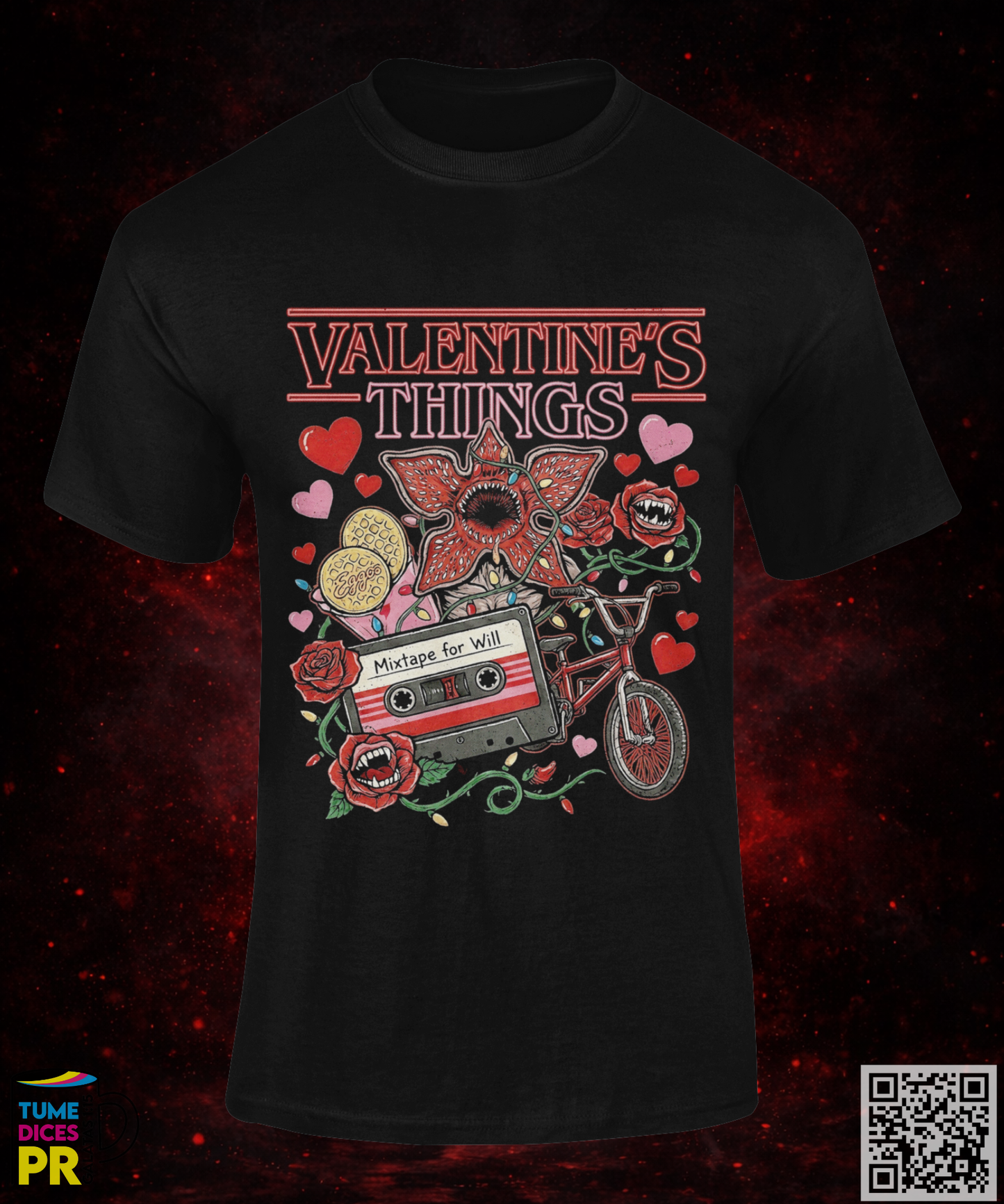 STRANGER THINGS SAN VALENTIN Camisetas