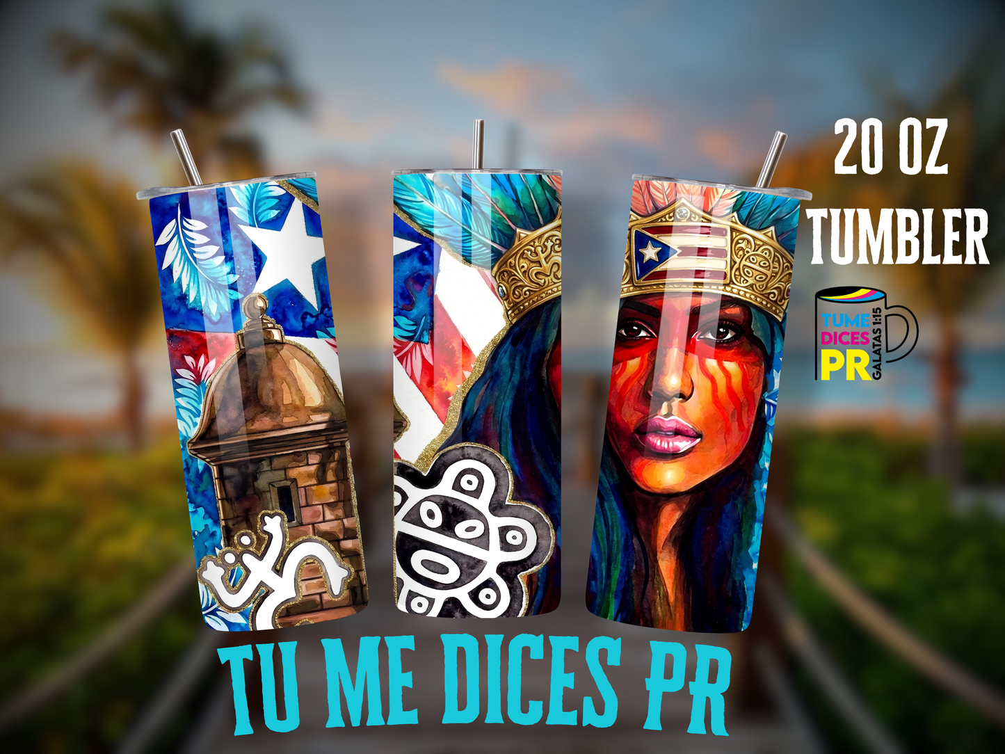PUERTO RICO 3 Skinny Tumbler