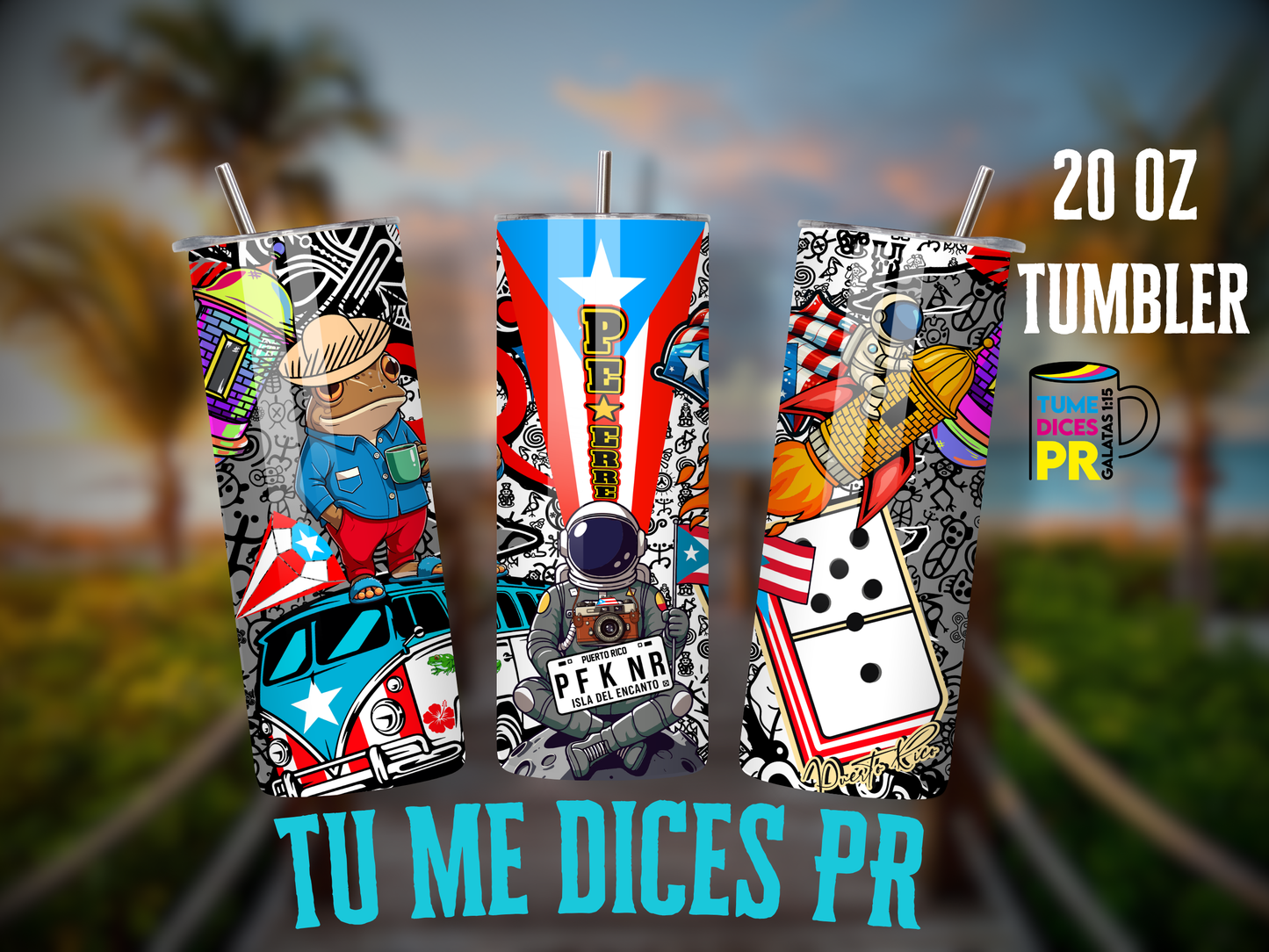 PUERTO RICO 3 Skinny Tumbler
