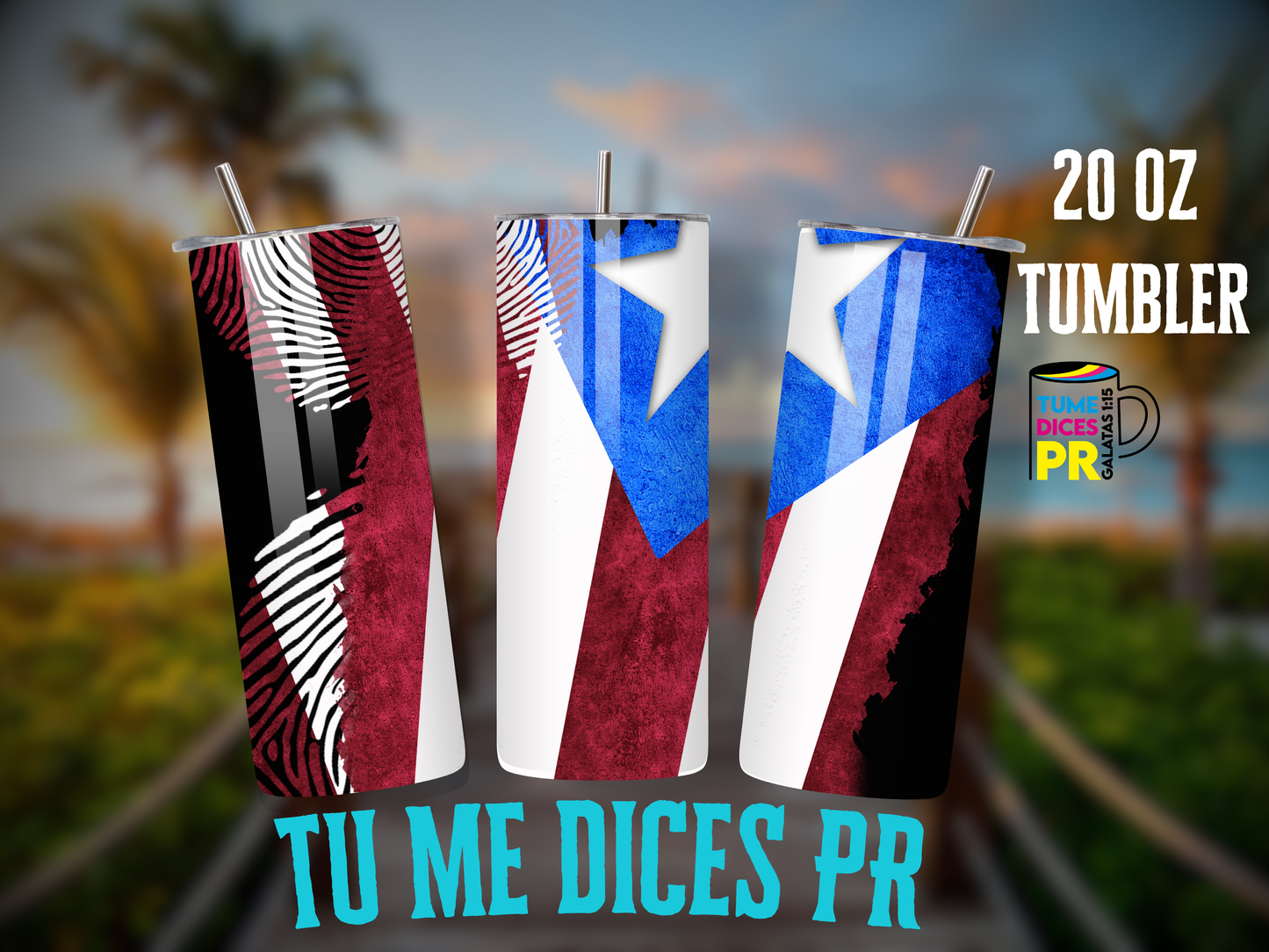 PUERTO RICO 3 Skinny Tumbler