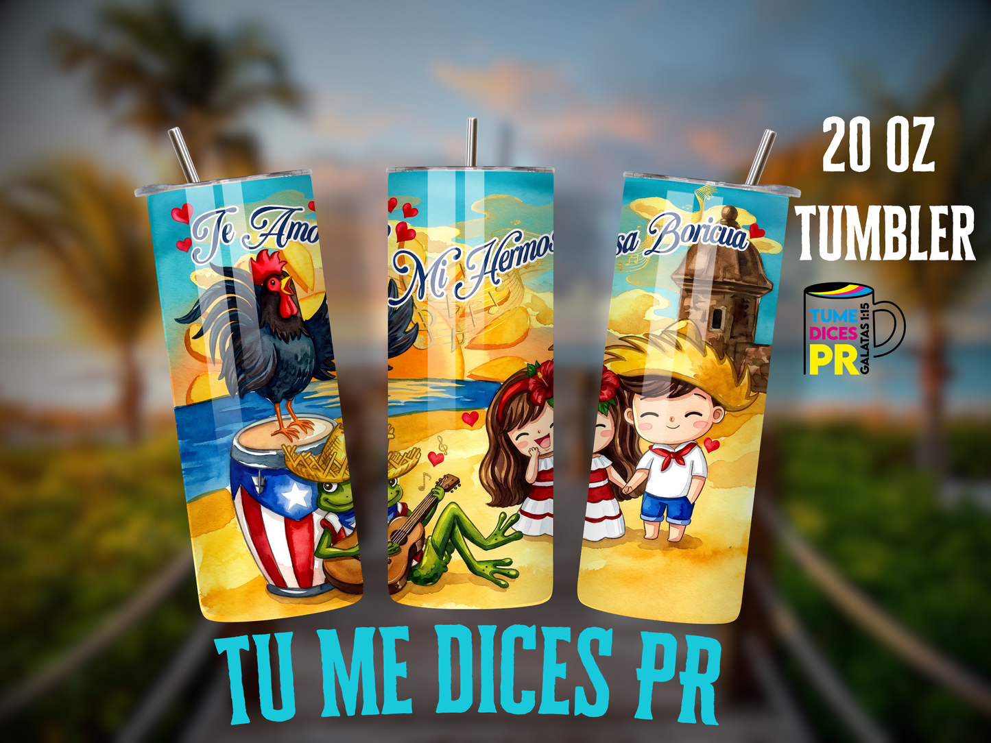 PUERTO RICO 3 Skinny Tumbler