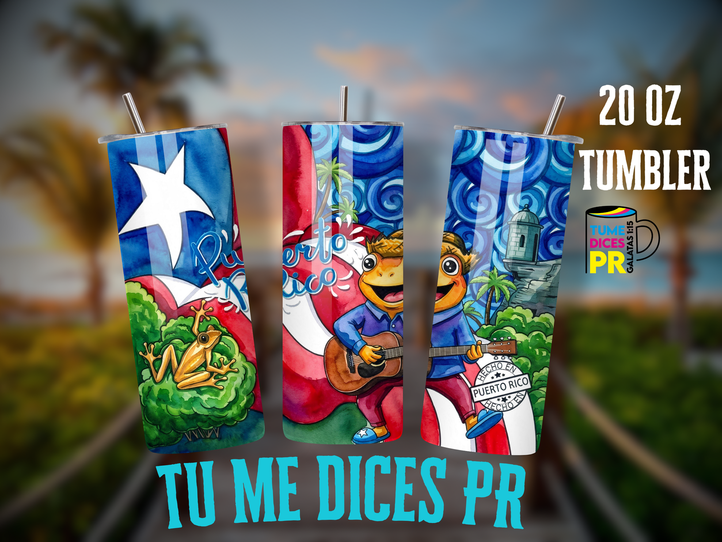 PUERTO RICO 3 Skinny Tumbler