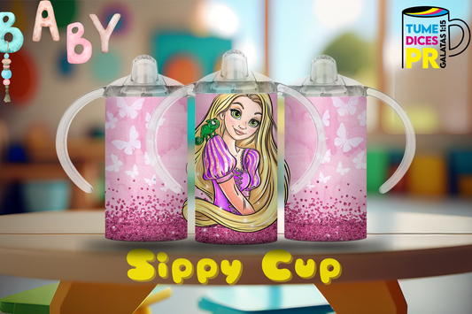 Sippy Cup Rapunzel 12 oz | Acero inoxidable | Con sorbeto