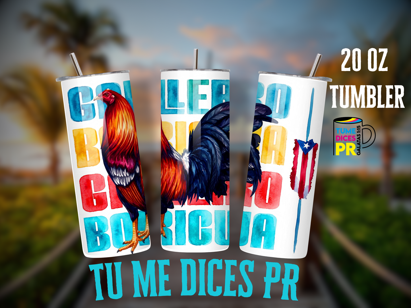 PUERTO RICO 3 Skinny Tumbler