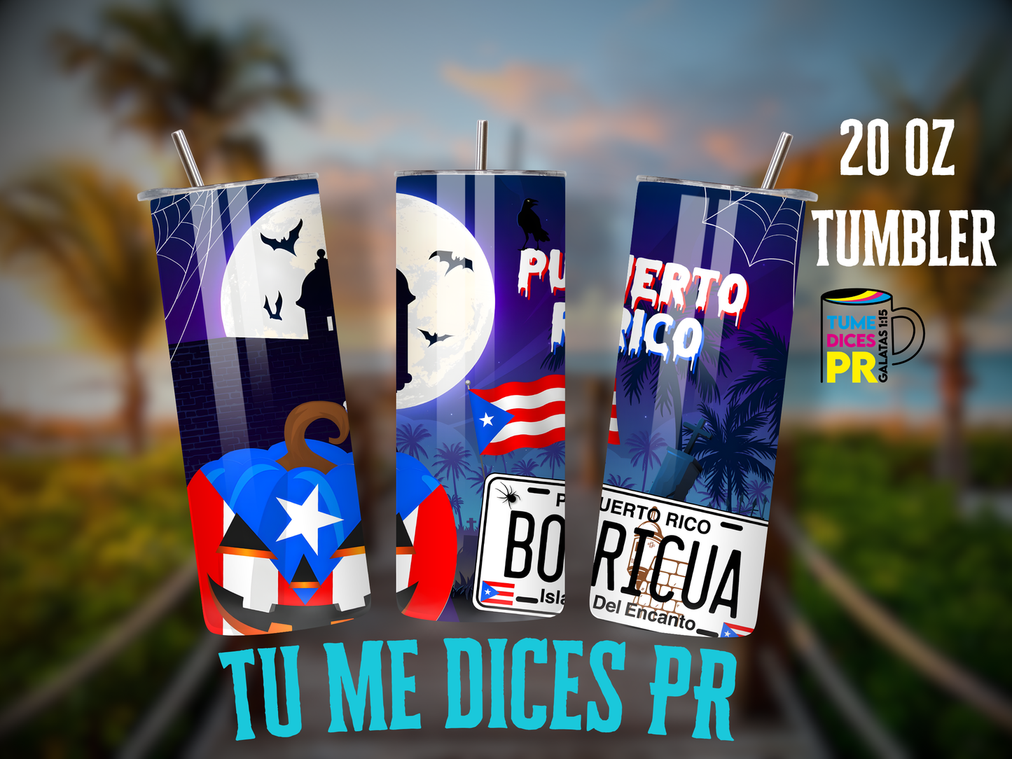 PUERTO RICO 3 Skinny Tumbler