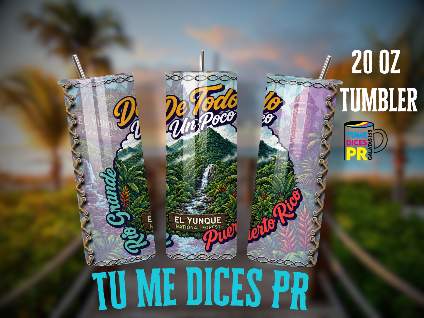 PUERTO RICO 3 Skinny Tumbler