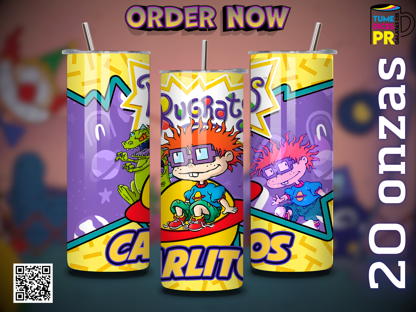 RUGRATS Skinny Tumbler