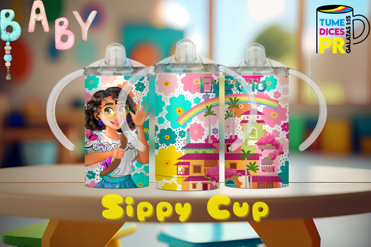 Sippy Cup Encanto 3 12 oz | Acero inoxidable | Con sorbeto
