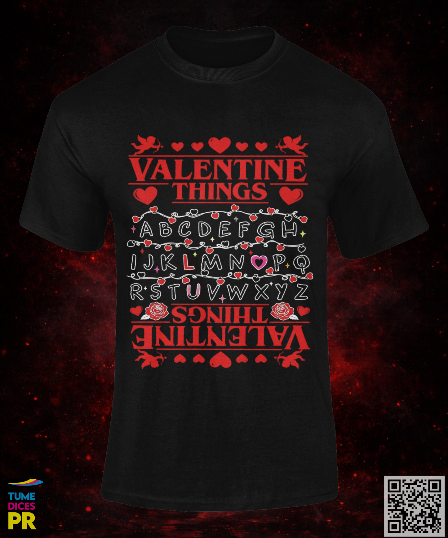 STRANGER THINGS SAN VALENTIN Camisetas