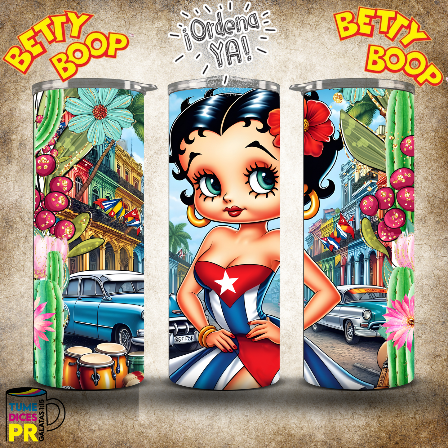BETTY BOOP Skinny Tumbler