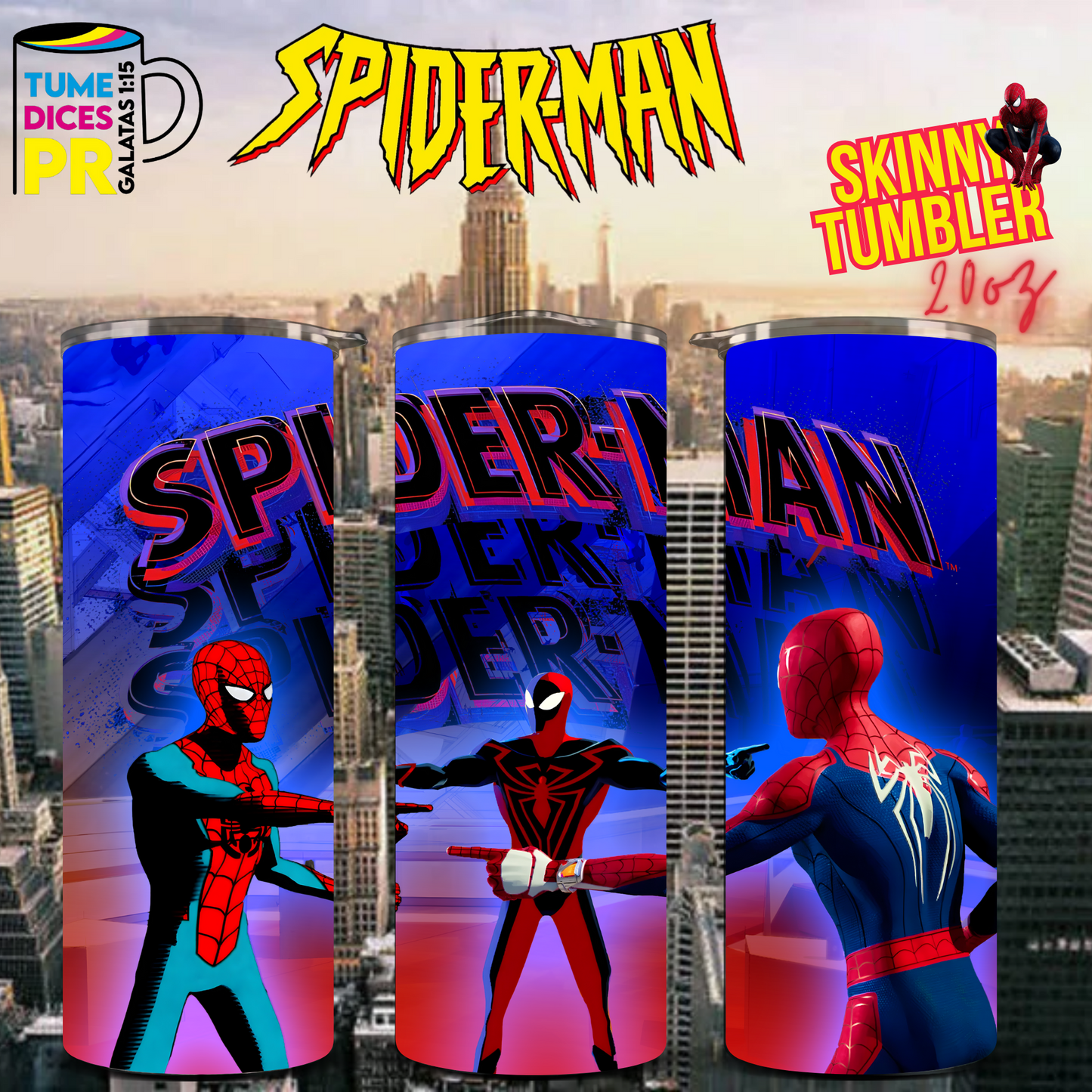 SPIDERMAN Skinny Tumbler
