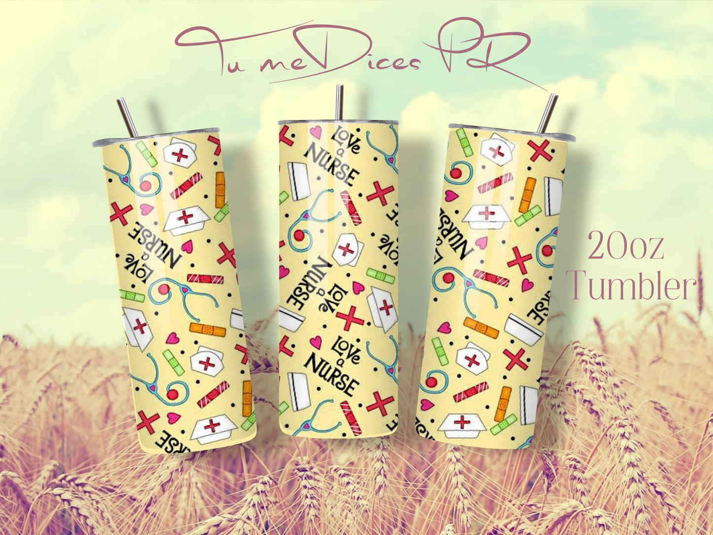 ENFERMER@S Skinny Tumbler