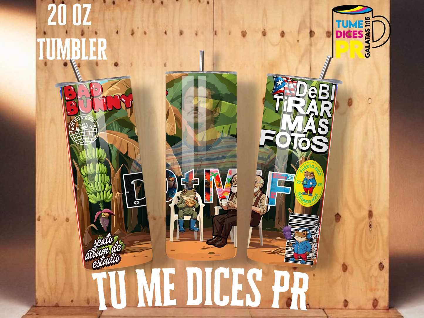 BAD BUNNY Skinny Tumbler