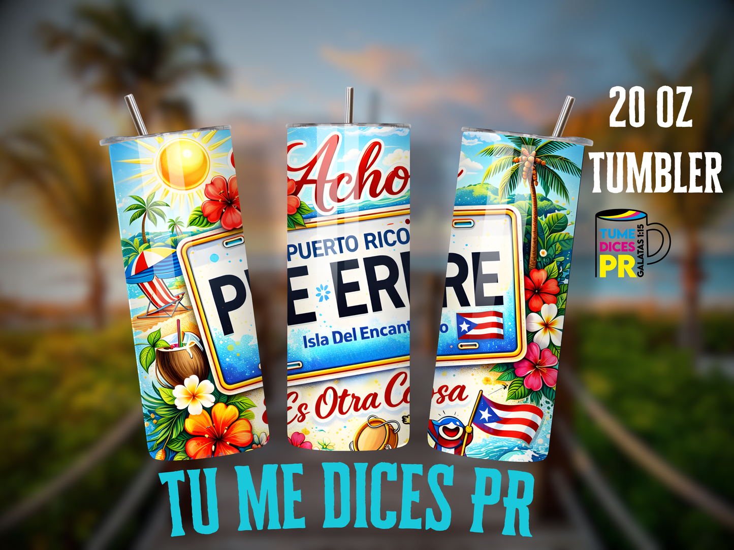 PUERTO RICO 4 Skinny Tumbler
