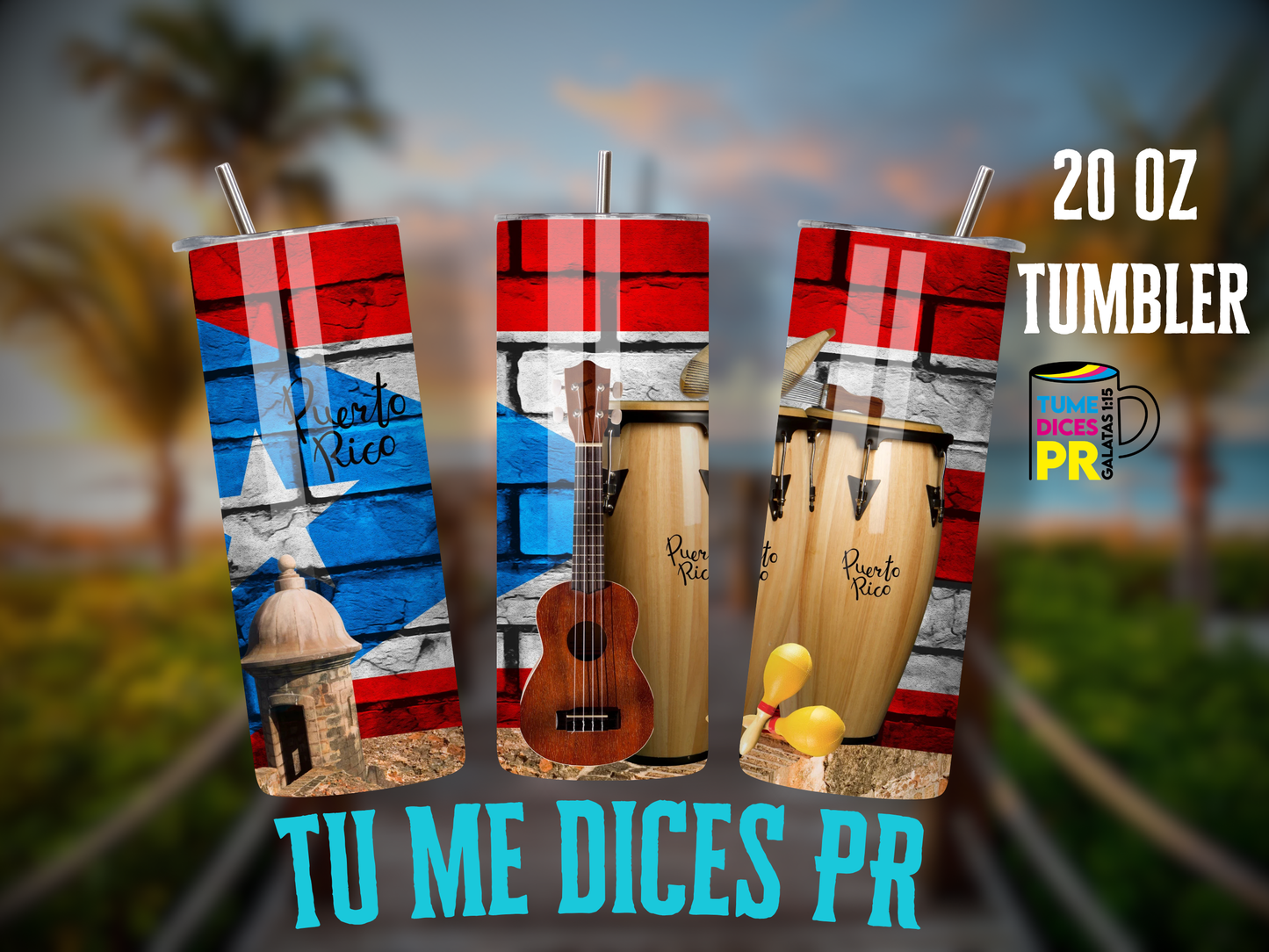 PUERTO RICO 4 Skinny Tumbler