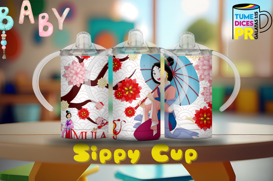 Sippy Cup Mulán 2 12 oz | Acero inoxidable | Con sorbeto