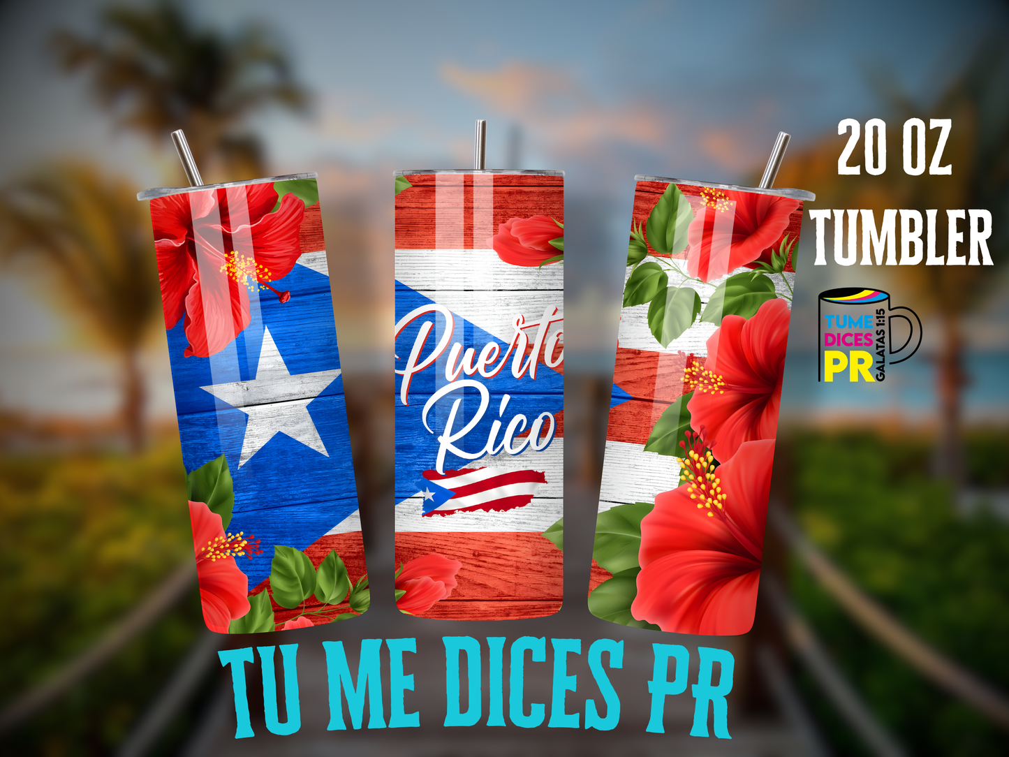 PUERTO RICO 4 Skinny Tumbler