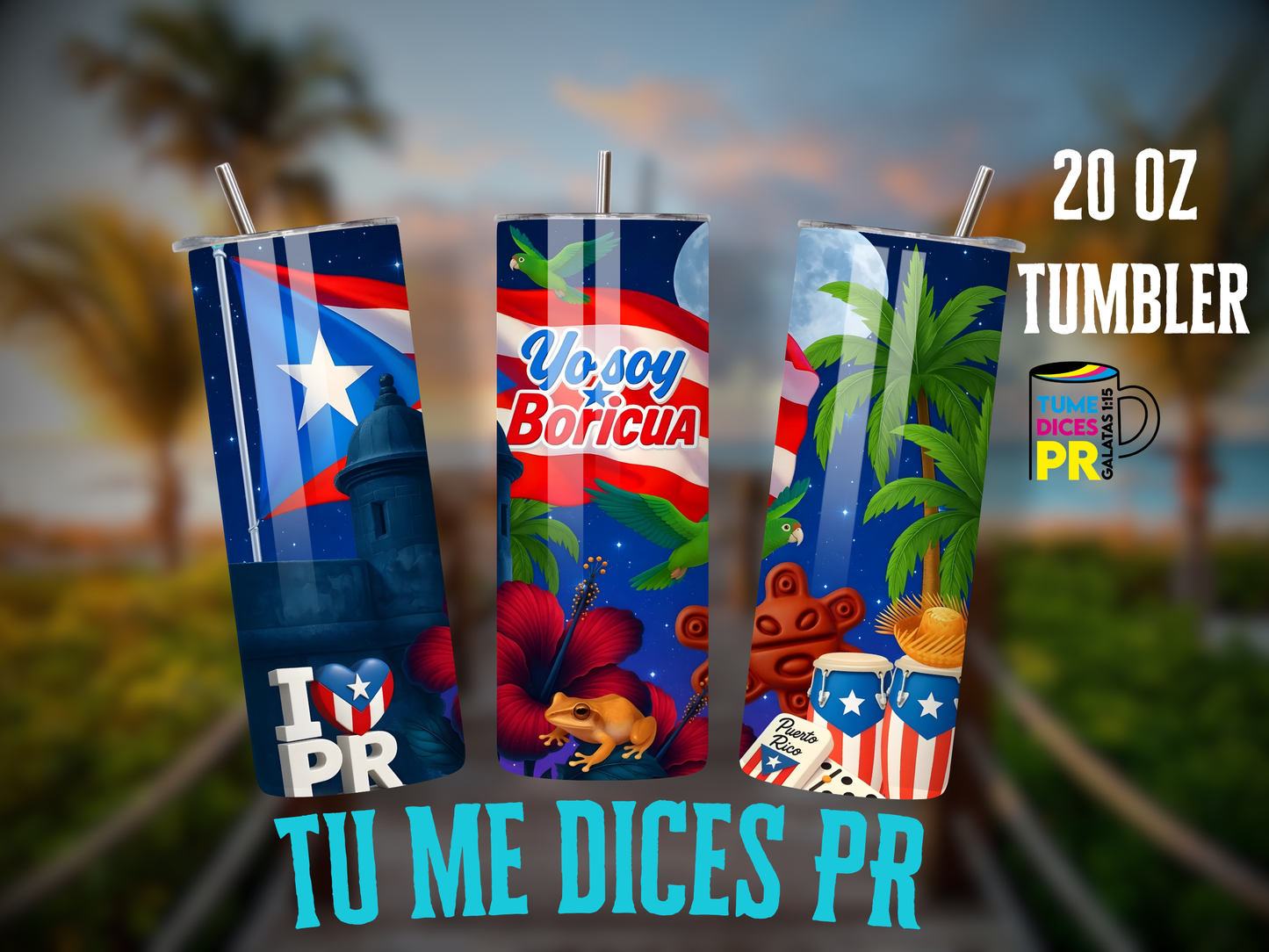 PUERTO RICO 4 Skinny Tumbler