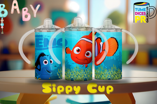 Sippy Cup Nemo y Dory 12 oz | Acero inoxidable | Con sorbeto