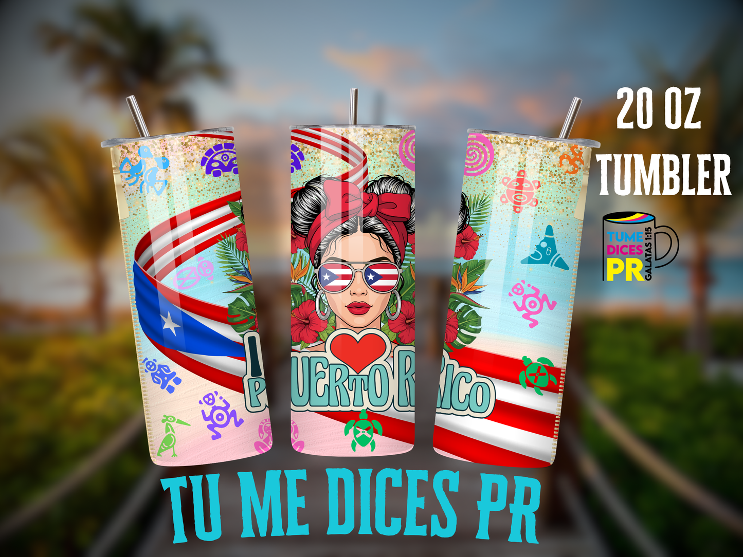 PUERTO RICO 4 Skinny Tumbler