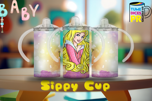 Sippy Cup Aurora Bella Durmiente 12 oz | Acero inoxidable | Con sorbeto