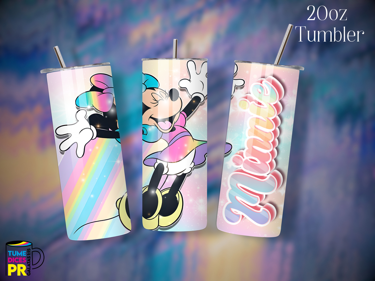 Tumbler Mundo Mágico 1 Skinny 20 oz | Personalizable | Mantiene frío y calor
