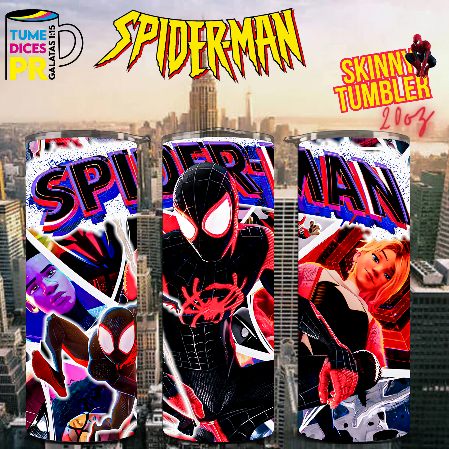 SPIDERMAN Skinny Tumbler