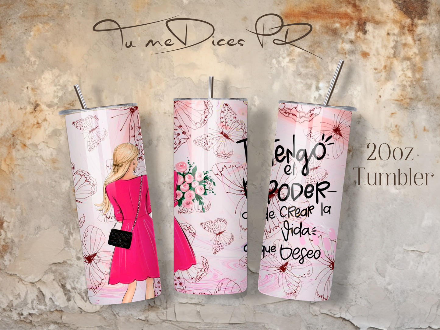 MENSAJES POSITIVOS Skinny Tumbler