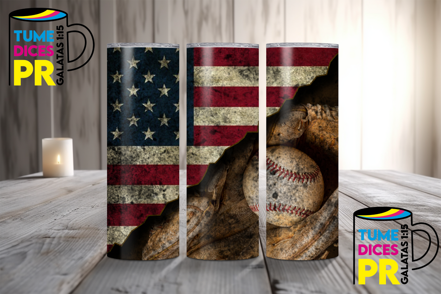 BASEBALL Skinny Tumbler