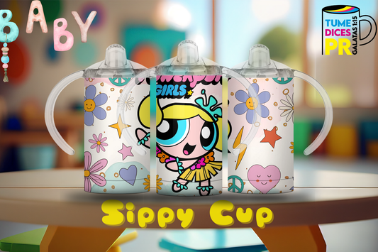 Sippy Cup Chicas Superpoderosas Burbuja 12 oz | Acero inoxidable | Con sorbeto