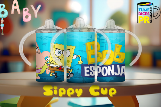 Sippy Cup Bob Esponja 2 12 oz | Acero inoxidable | Con sorbeto