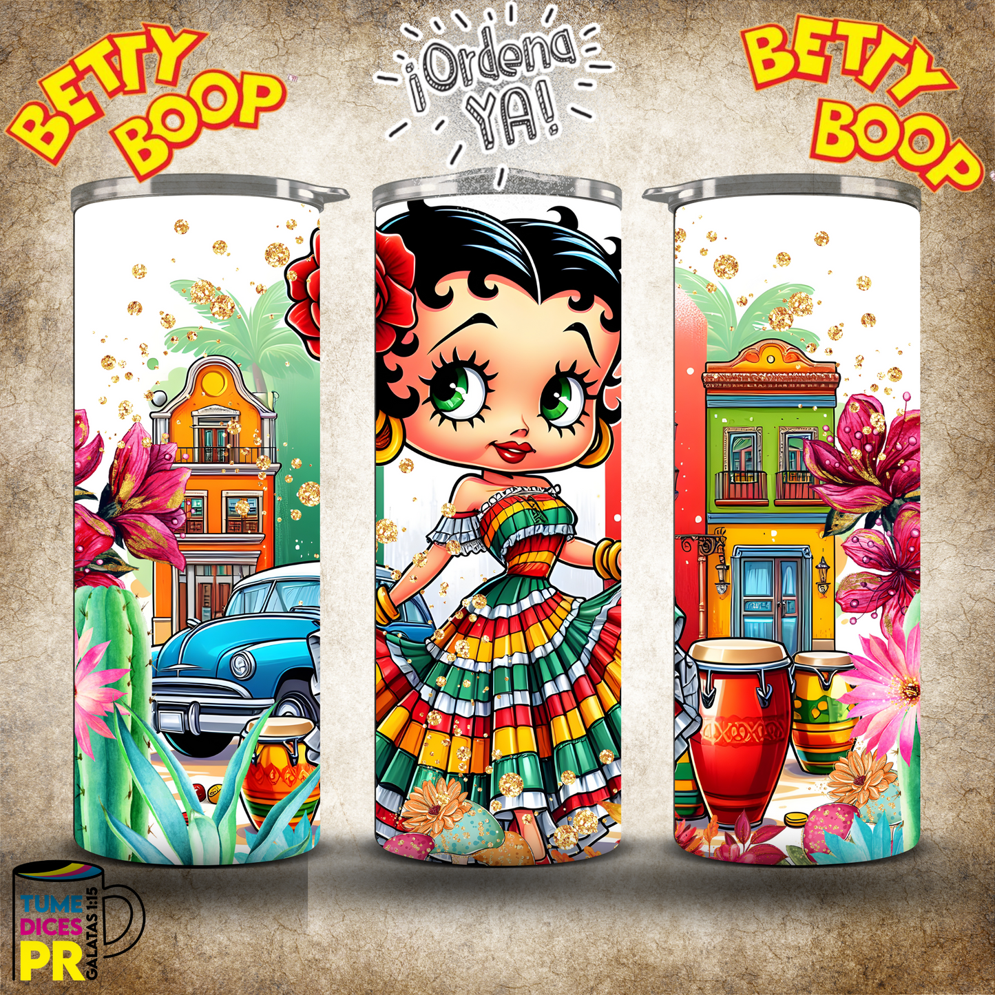 BETTY BOOP Skinny Tumbler