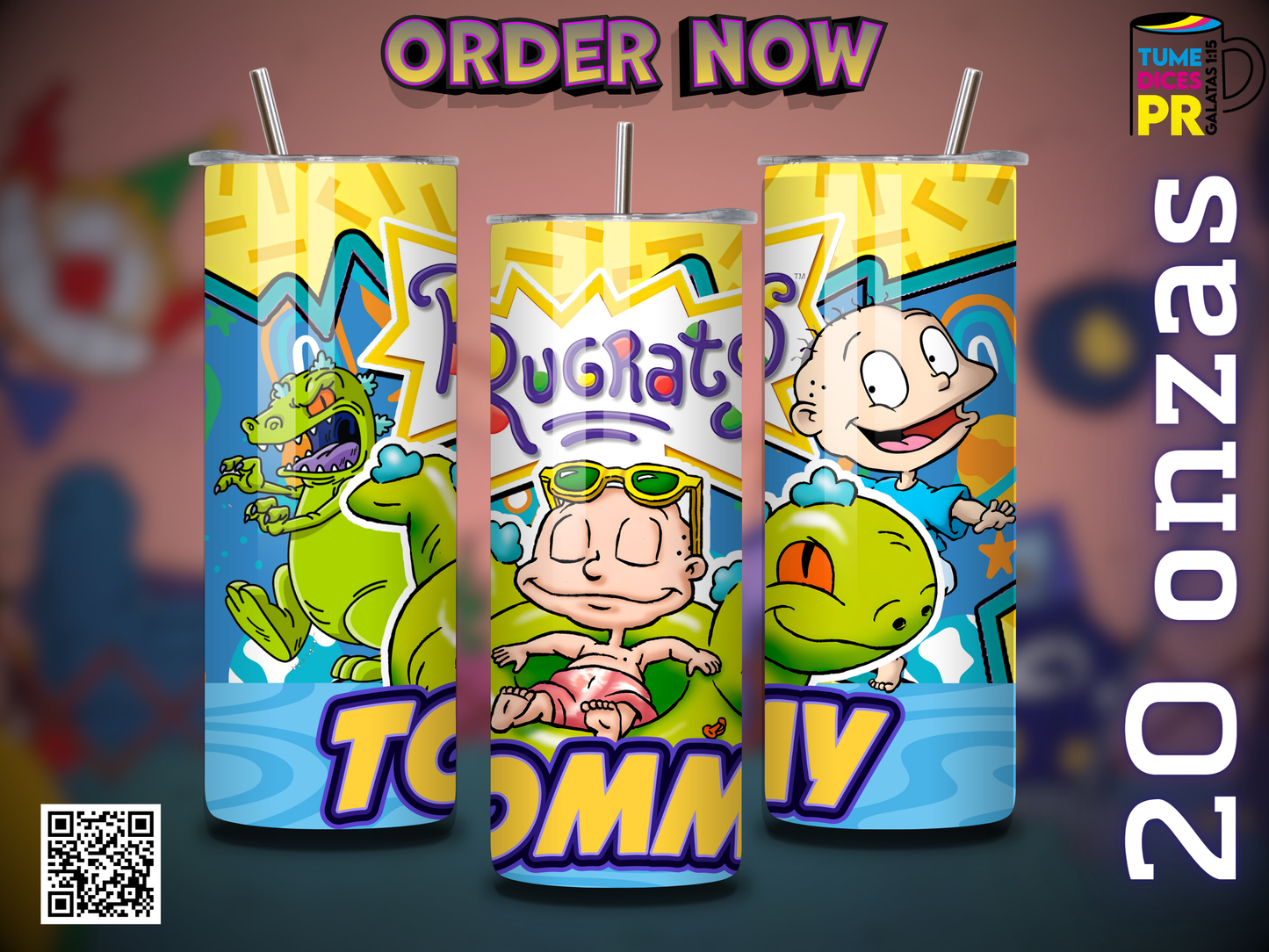RUGRATS Skinny Tumbler