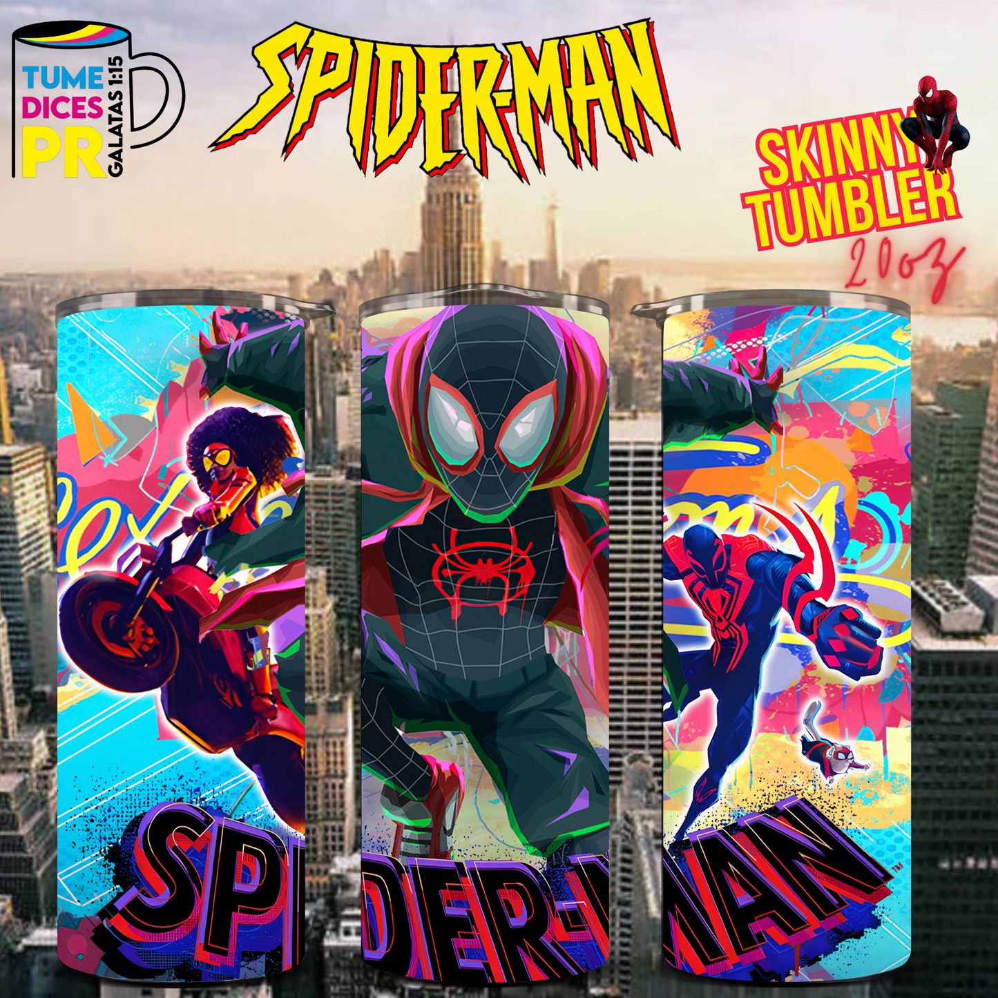 SPIDERMAN Skinny Tumbler