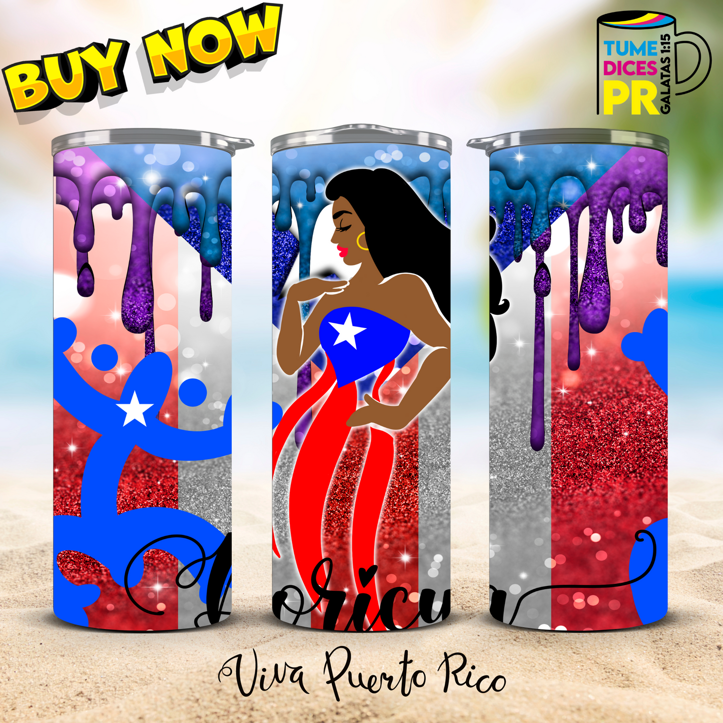 PUERTO RICO Skinny Tumbler